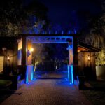 custom blue light entrance
